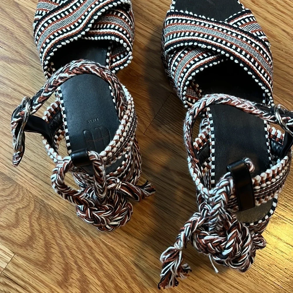 Free People x Amambaih Beatriz Wrap Sandals Size 36 EU NEW